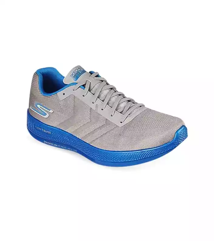 Mens Skechers Go Run Razor Grey/Blue Casual Running Shoes