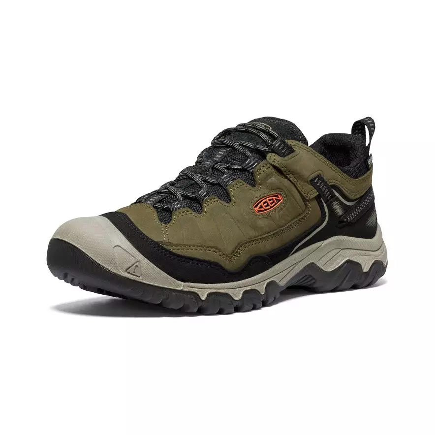 Men's Targhee IV Waterproof Hiking Shoe  |  Dark Olive/Gold Flame