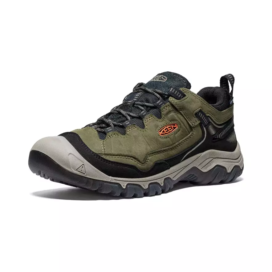 Men's Targhee IV Waterproof Hiking Shoe  |  Dark Olive/Gold Flame