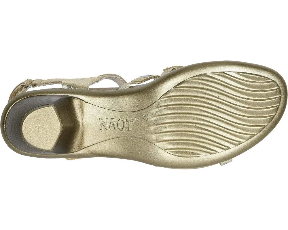 Naot Women's Innovate Heel Sandal - Radiant Gold Leather