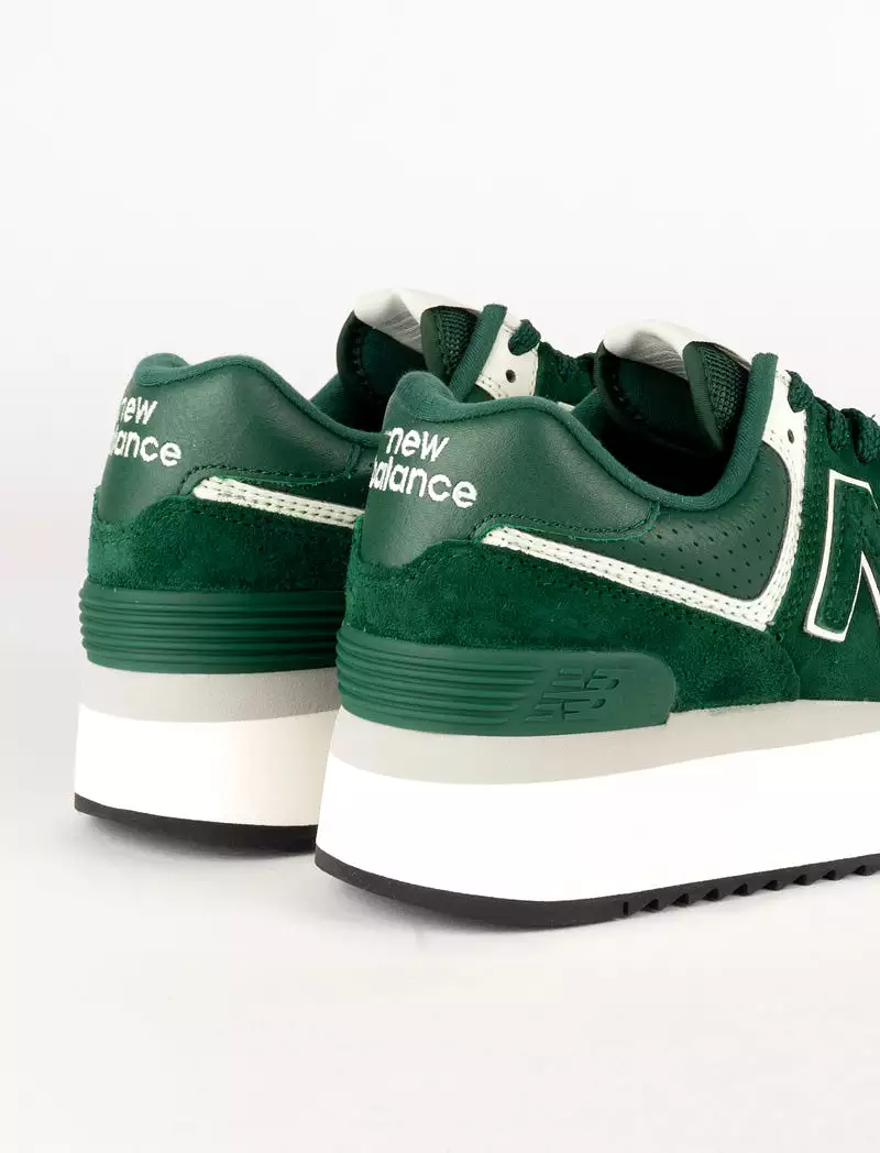 New Balance 574+ Trainers Green / White