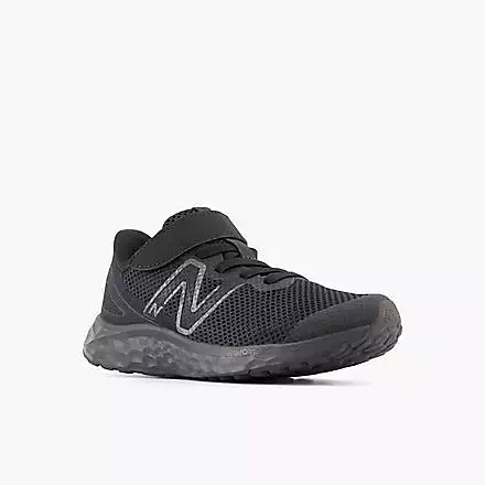 NEW BALANCE KID'S FRESH FOAM ARISHI V4 TOP STRAP BLACK RUNNING SHOE