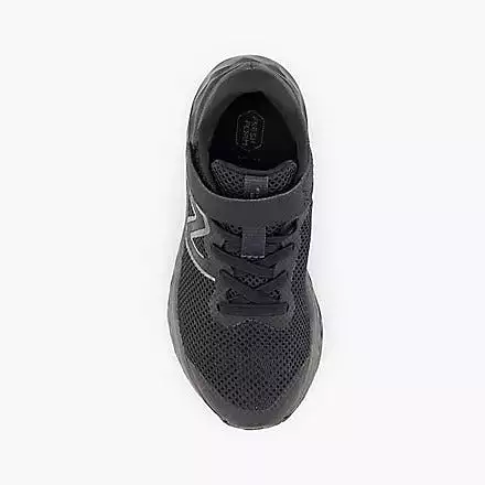 NEW BALANCE KID'S FRESH FOAM ARISHI V4 TOP STRAP BLACK RUNNING SHOE