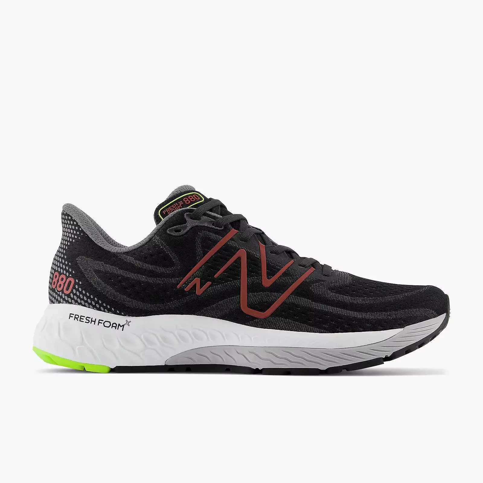 NEW BALANCE MEN'S FRESH FOAM X 880V13 BLACK/RED SHOE (2E)