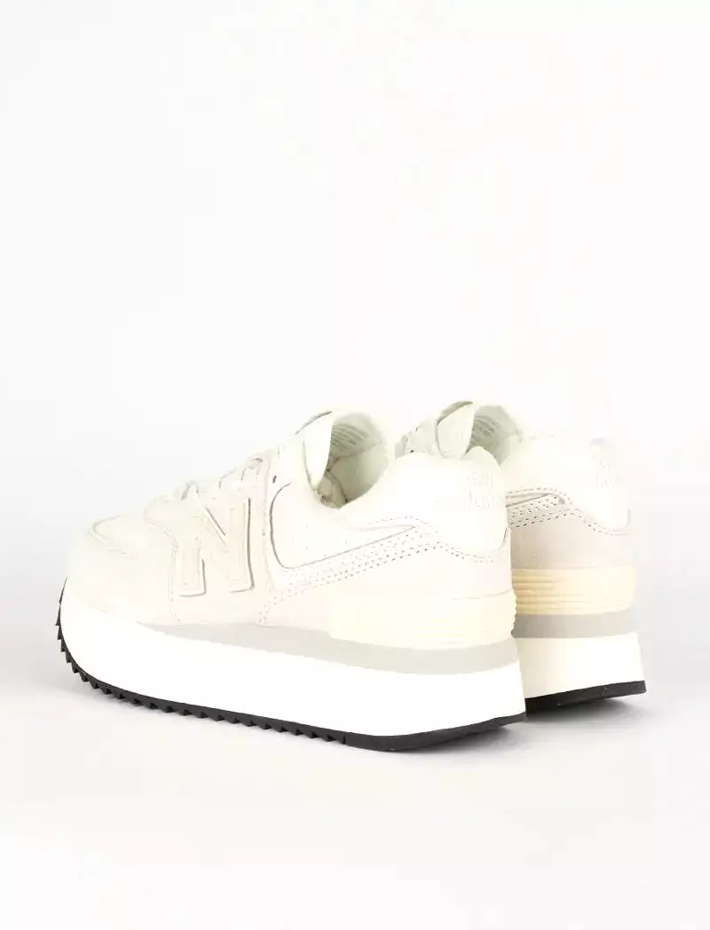 New Balance Womens 574+ Trainers White / White