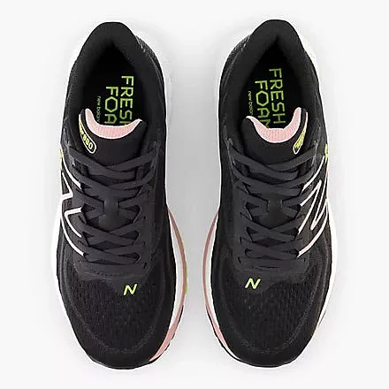 NEW BALANCE WOMEN'S FRESH FOAM 880 V13 BLACK/PINK RUNNING SHOES