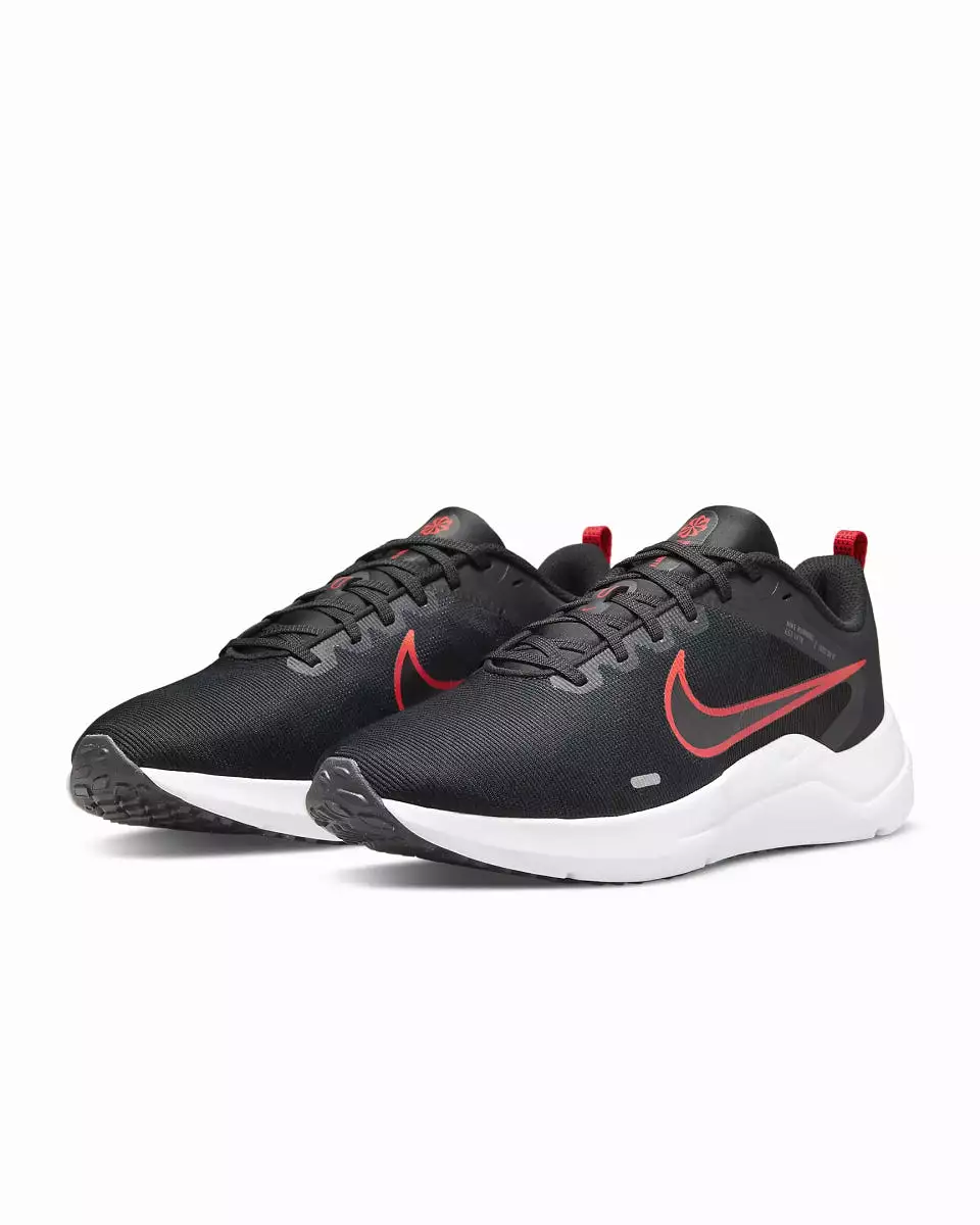 NIKE MEN'S DOWNSHIFTER 12 BLACK/RED SHOE