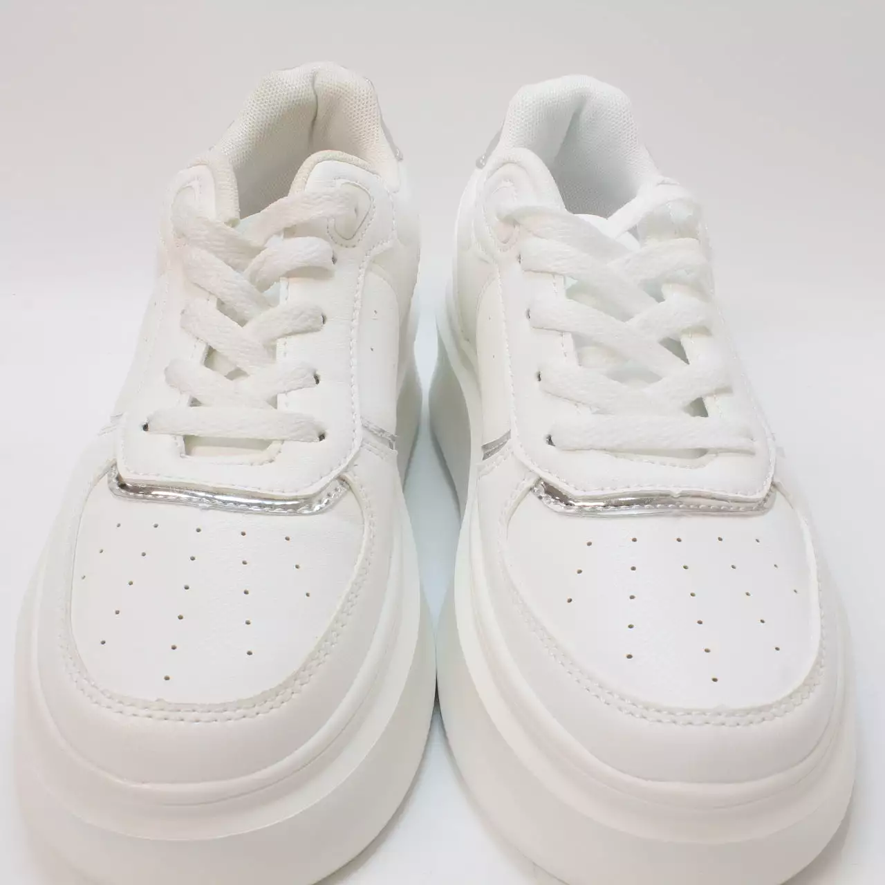 Office Freelance Platform Lace Up Trainers White Uk Size 5