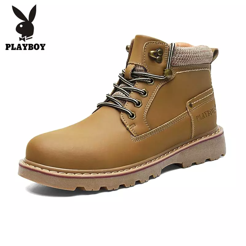 PLAYBOY Men's Outdoor Hiking Shoes Mountaineer Climbing Waterproof Tactical Hiking Camping Walking Boots