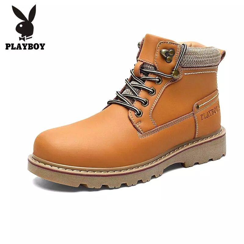 PLAYBOY Men's Outdoor Hiking Shoes Mountaineer Climbing Waterproof Tactical Hiking Camping Walking Boots