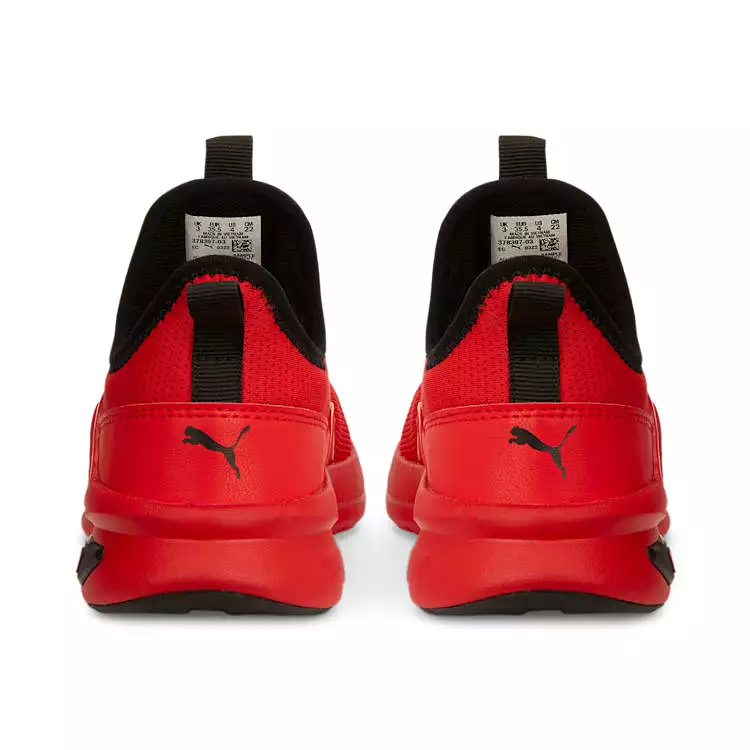 PUMA JUNIOR ENZO RED/BLACK SHOES