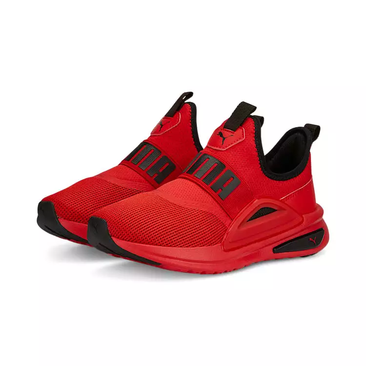 PUMA JUNIOR ENZO RED/BLACK SHOES