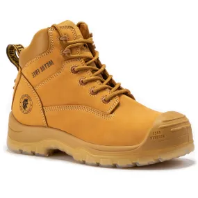 ROCKROOSTER Woodland Wheat 6 inch Composite Toe Zip-sided Leather Work Boots AK659