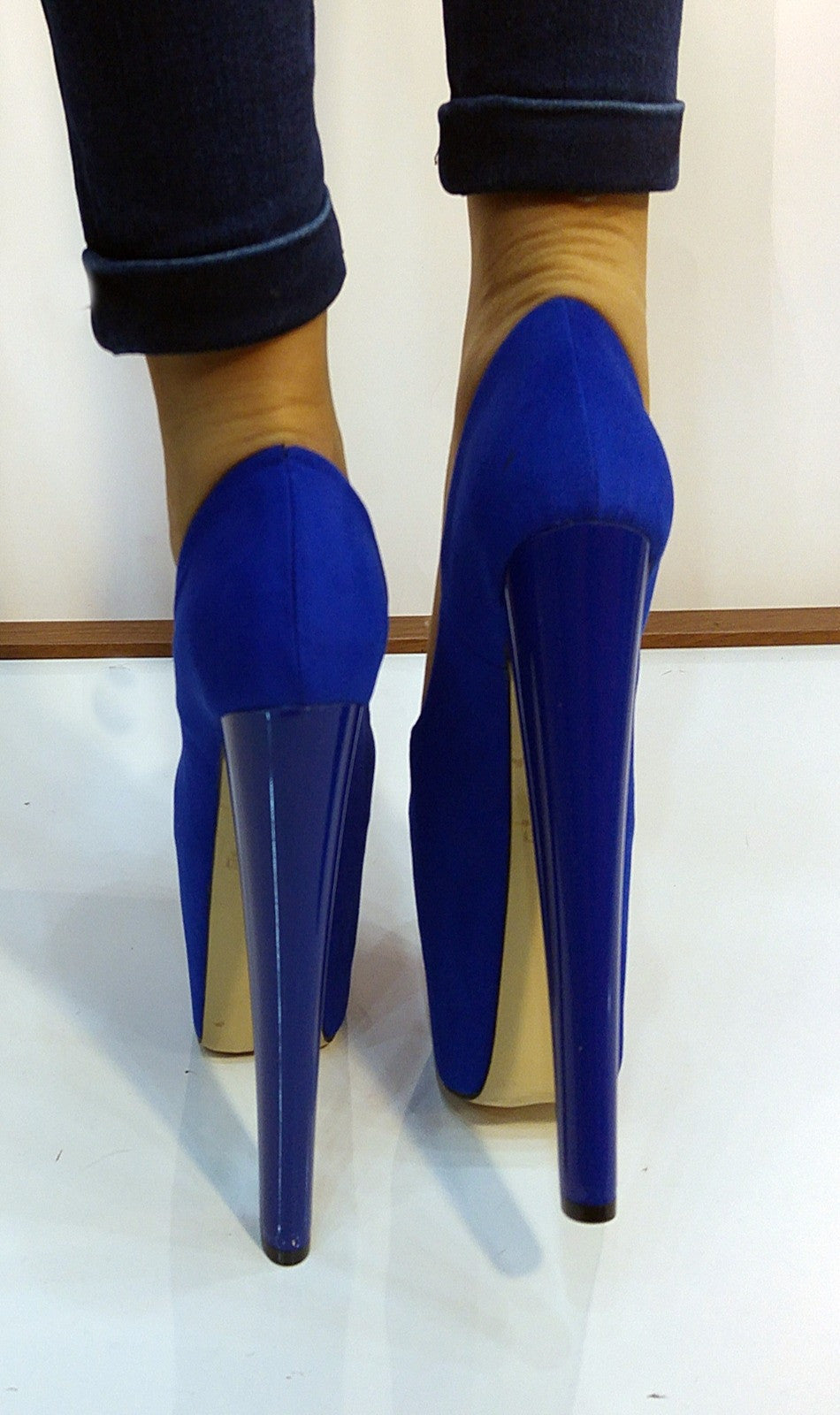 Saxe Blue High Heel Shoes