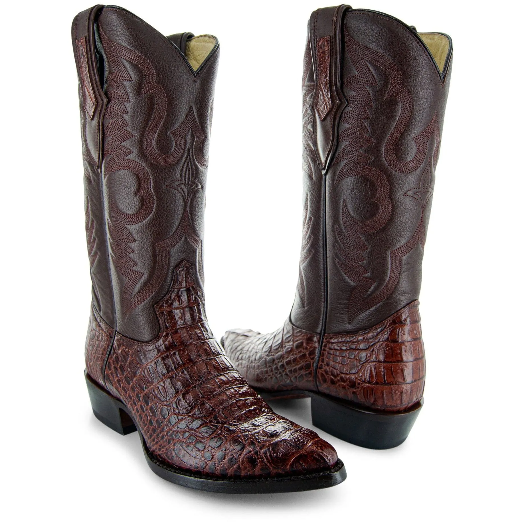 Soto Boots Men's Gator Tail Print Cowboy Boots (H7006)