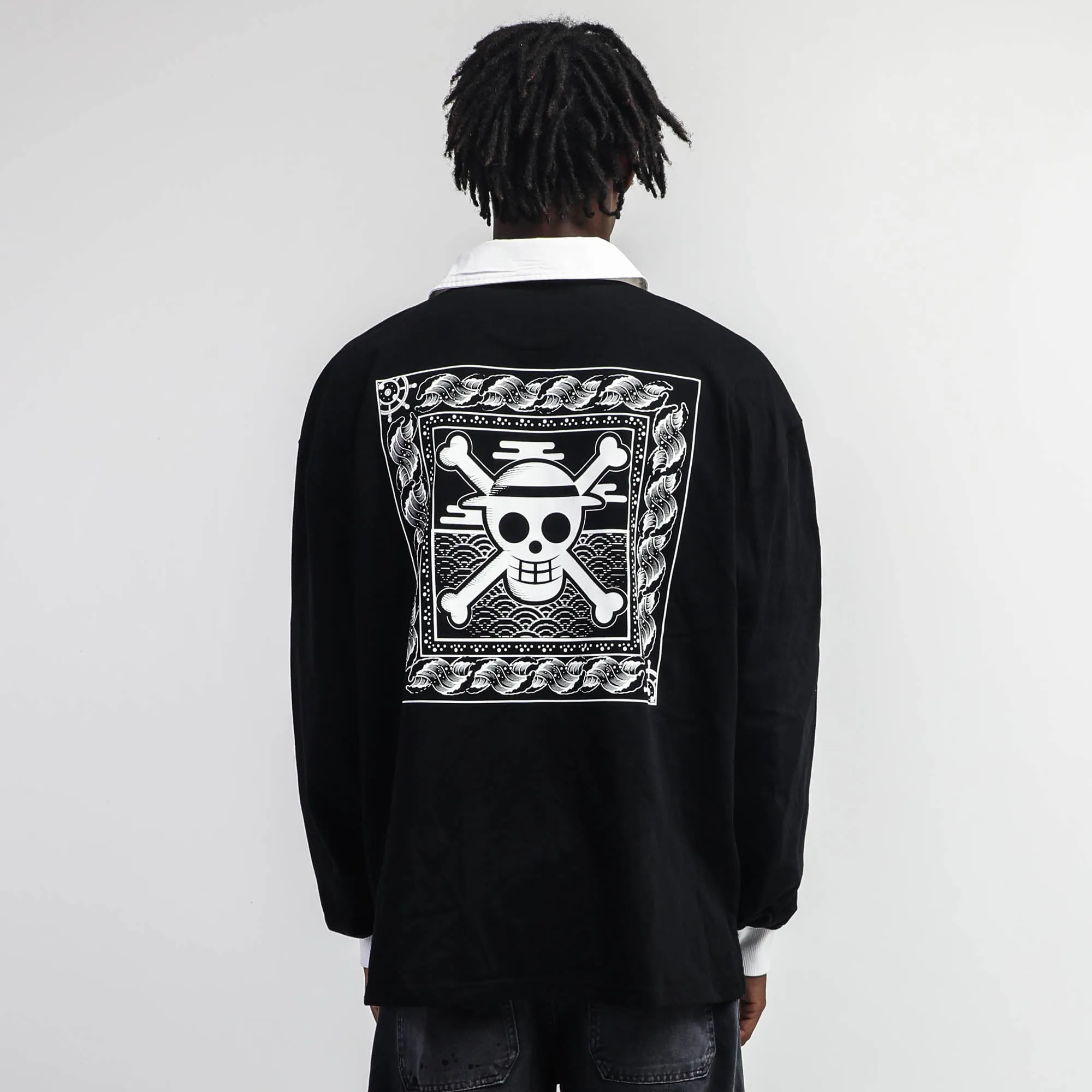 Straw Hat Crew Black Rugby Shirt