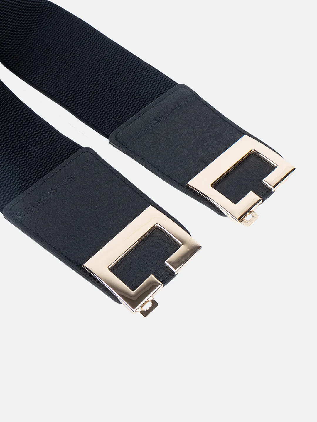 Stretch Bold Buckle Broad Belt