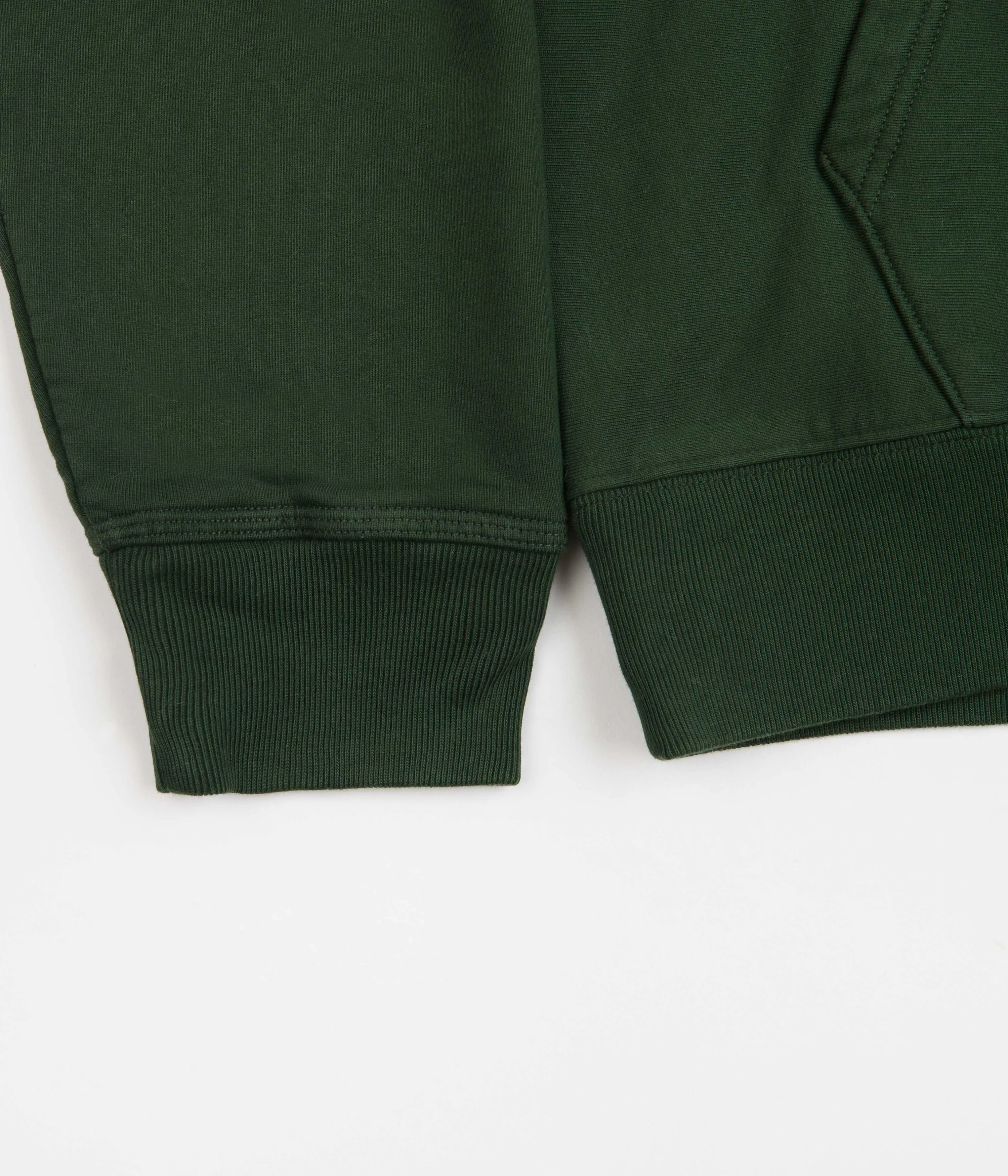 Stussy Stock Logo Zip Hoodie - Forest