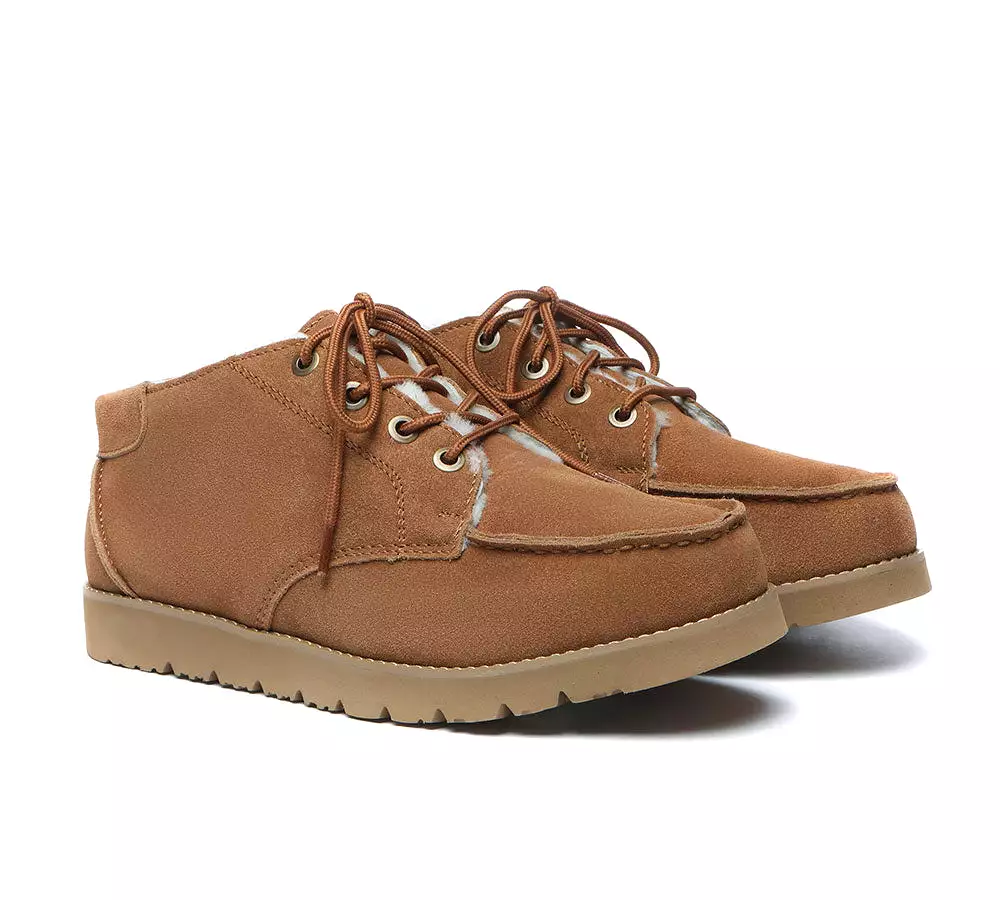 UGG Australian Shepherd Lace Up Ankle Sheepskin Men Casual Boots Ryan