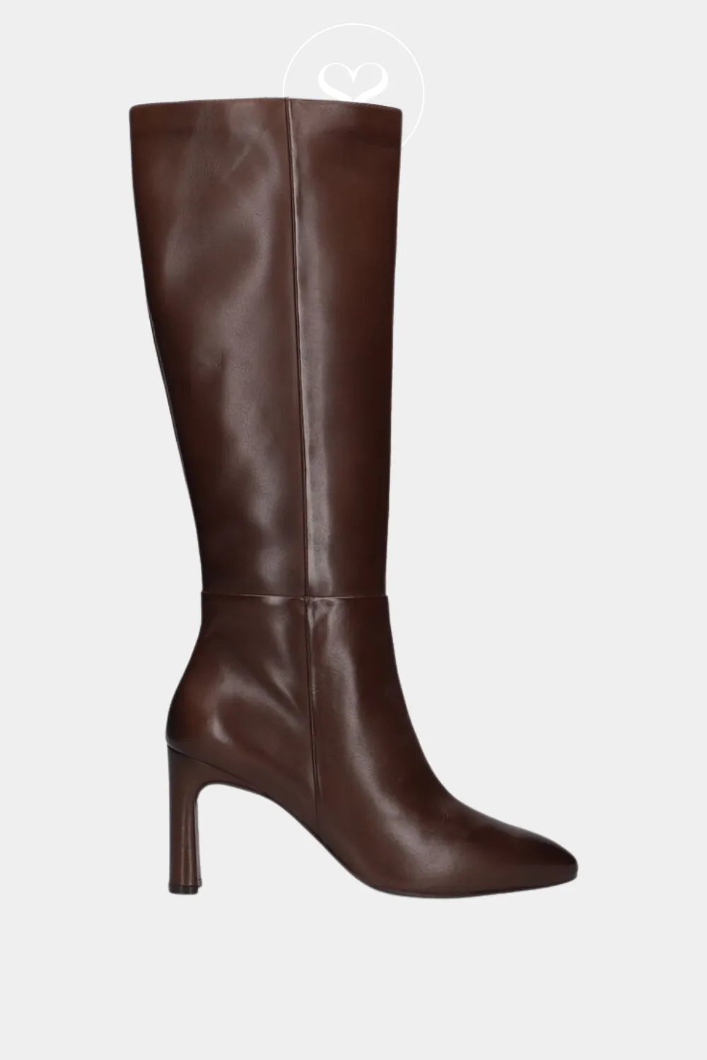 UNISA WOLCOT BROWN LEATHER KNEE HIGH BOOTS