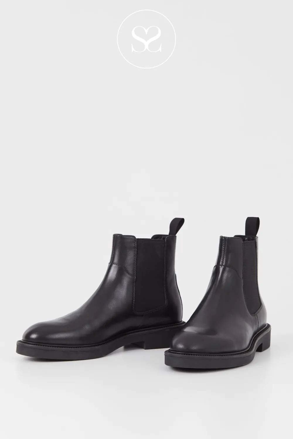 VAGABOND ALEX W 5648-101 BLACK LEATHER CHELSEA BOOTS