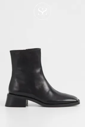 VAGABOND BLANCA 5217-201 BLACK LEATHER BLOCK HEEL ANKLE BOOTS