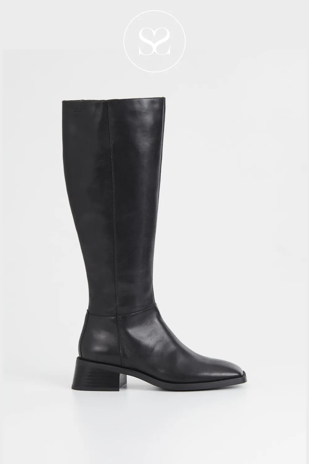 VAGABOND BLANCA 5417-801 BLACK LEATHER KNEE HIGH BOOTS