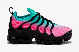 VaporMax Plus Womens Running Shoes (Black/Pink/Green)