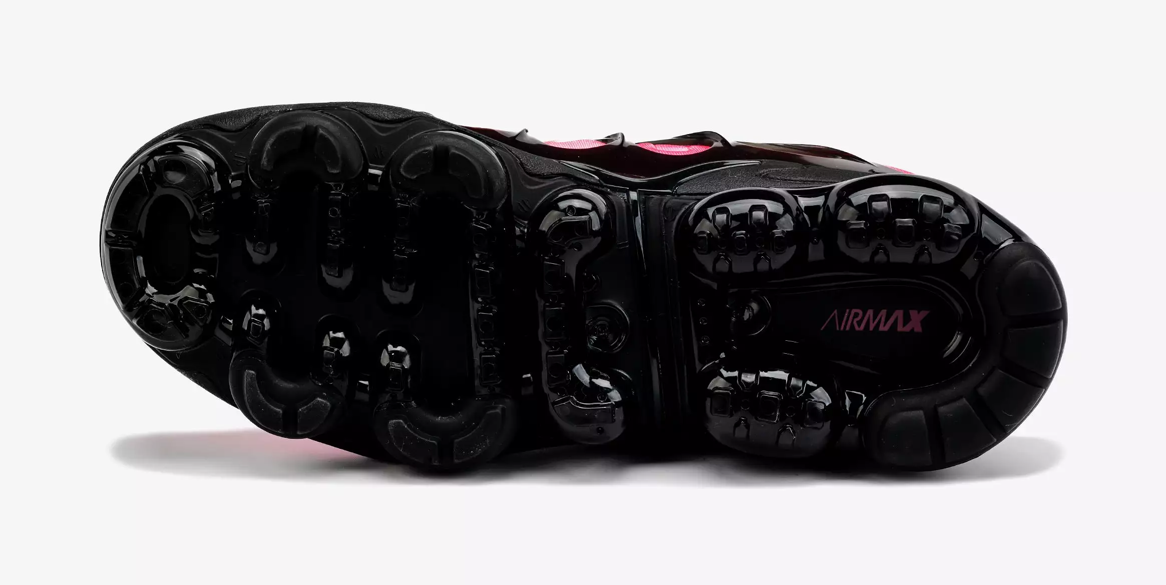 VaporMax Plus Womens Running Shoes (Black/Pink/Green)