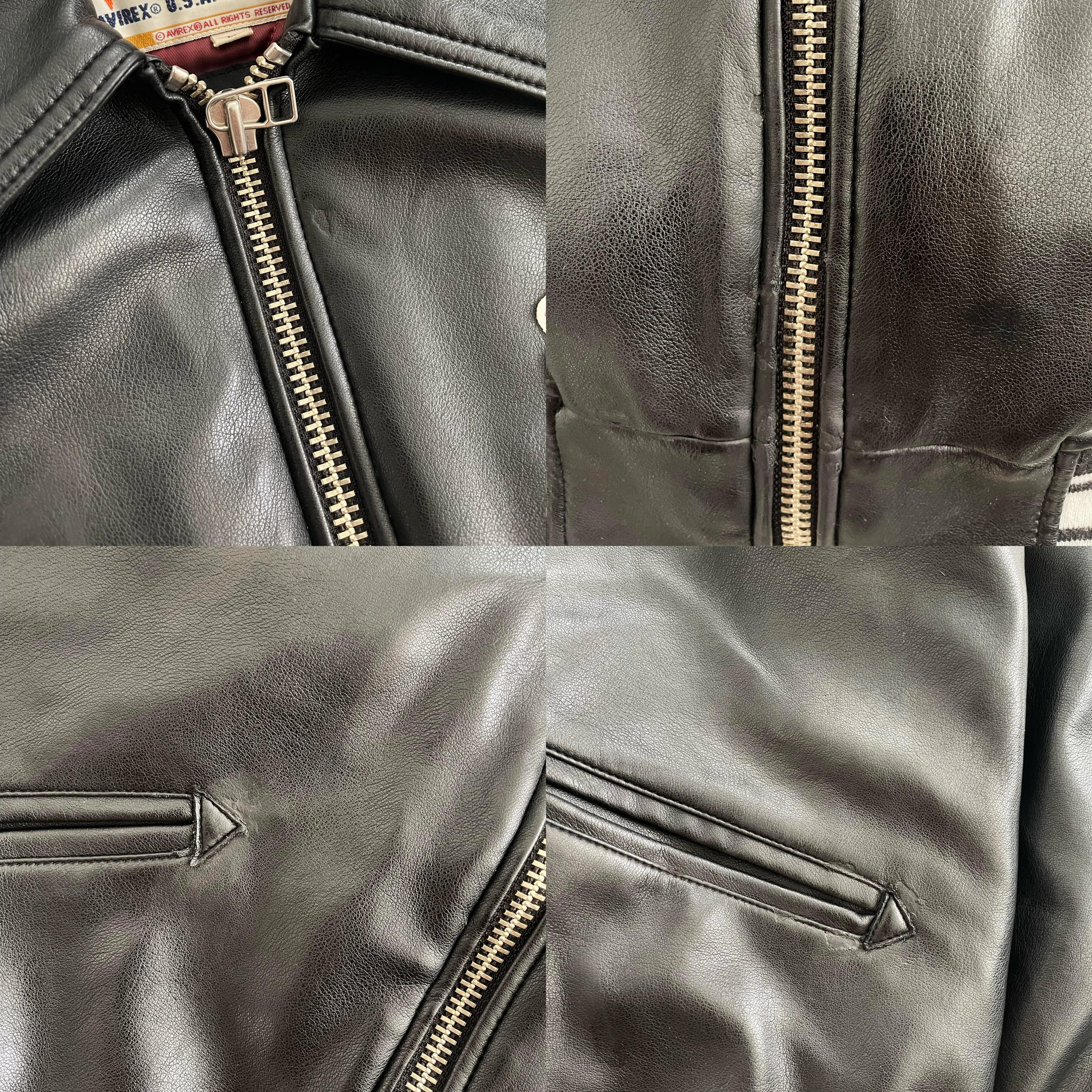 Vintage Avirex Leather Varsity Jacket