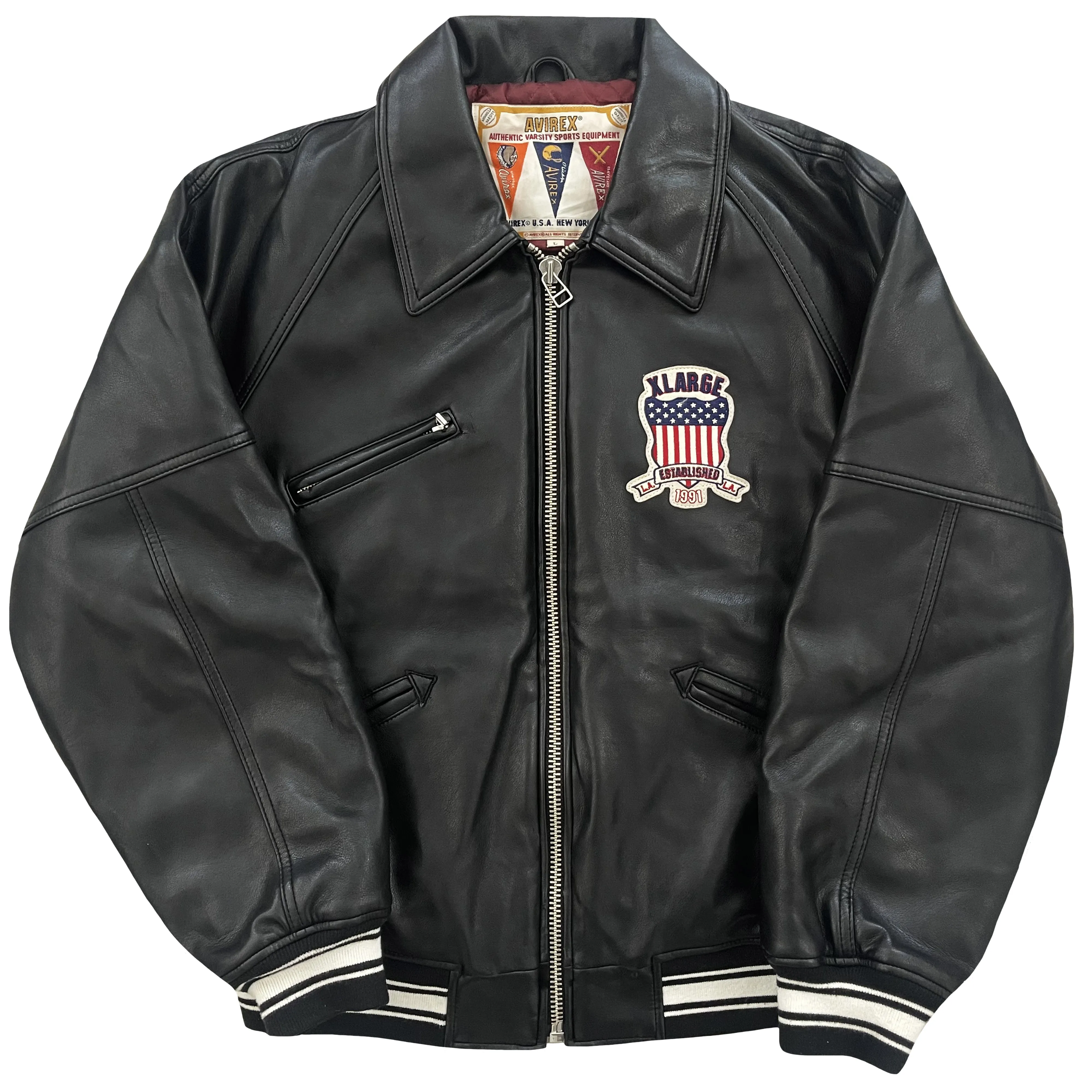 Vintage Avirex Leather Varsity Jacket