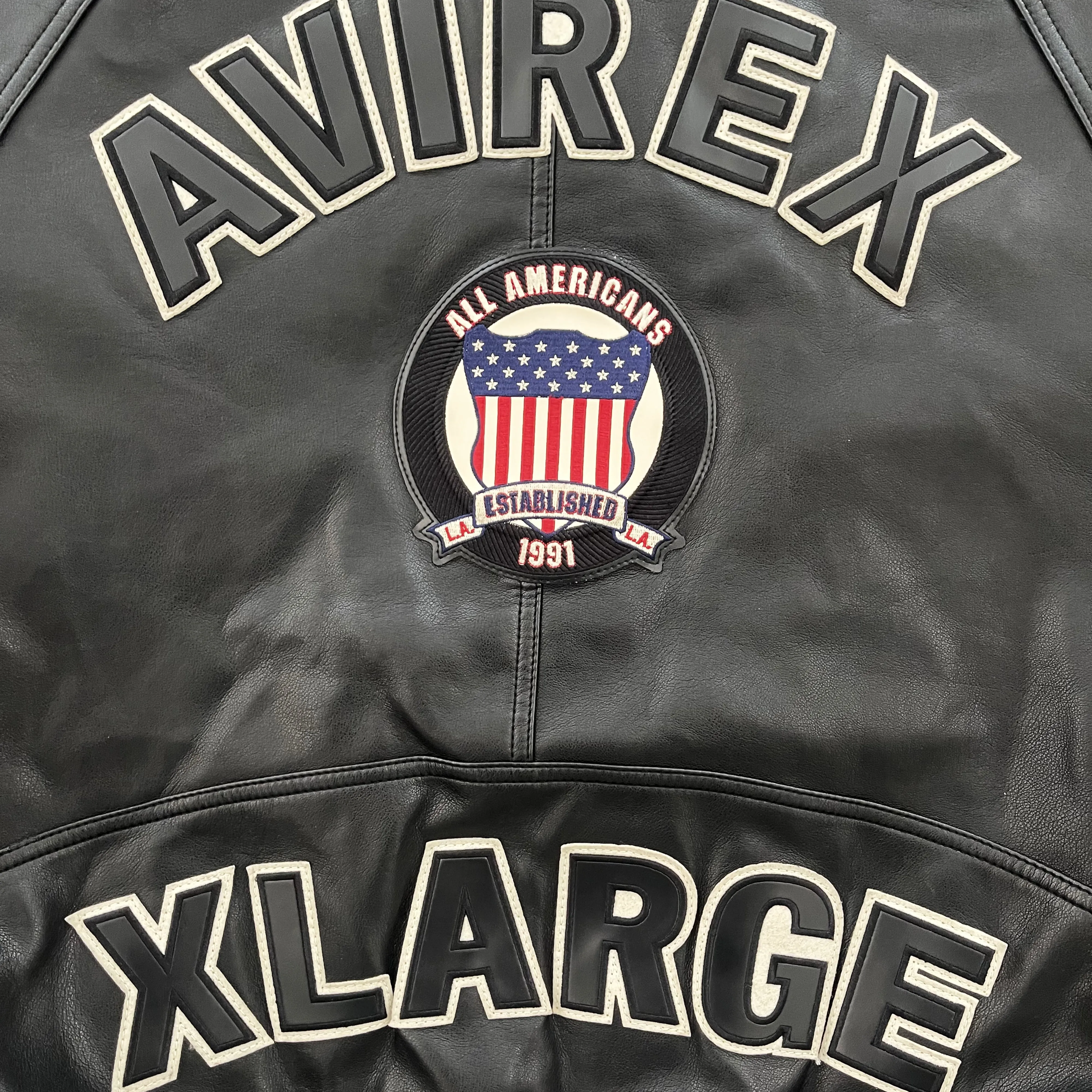 Vintage Avirex Leather Varsity Jacket