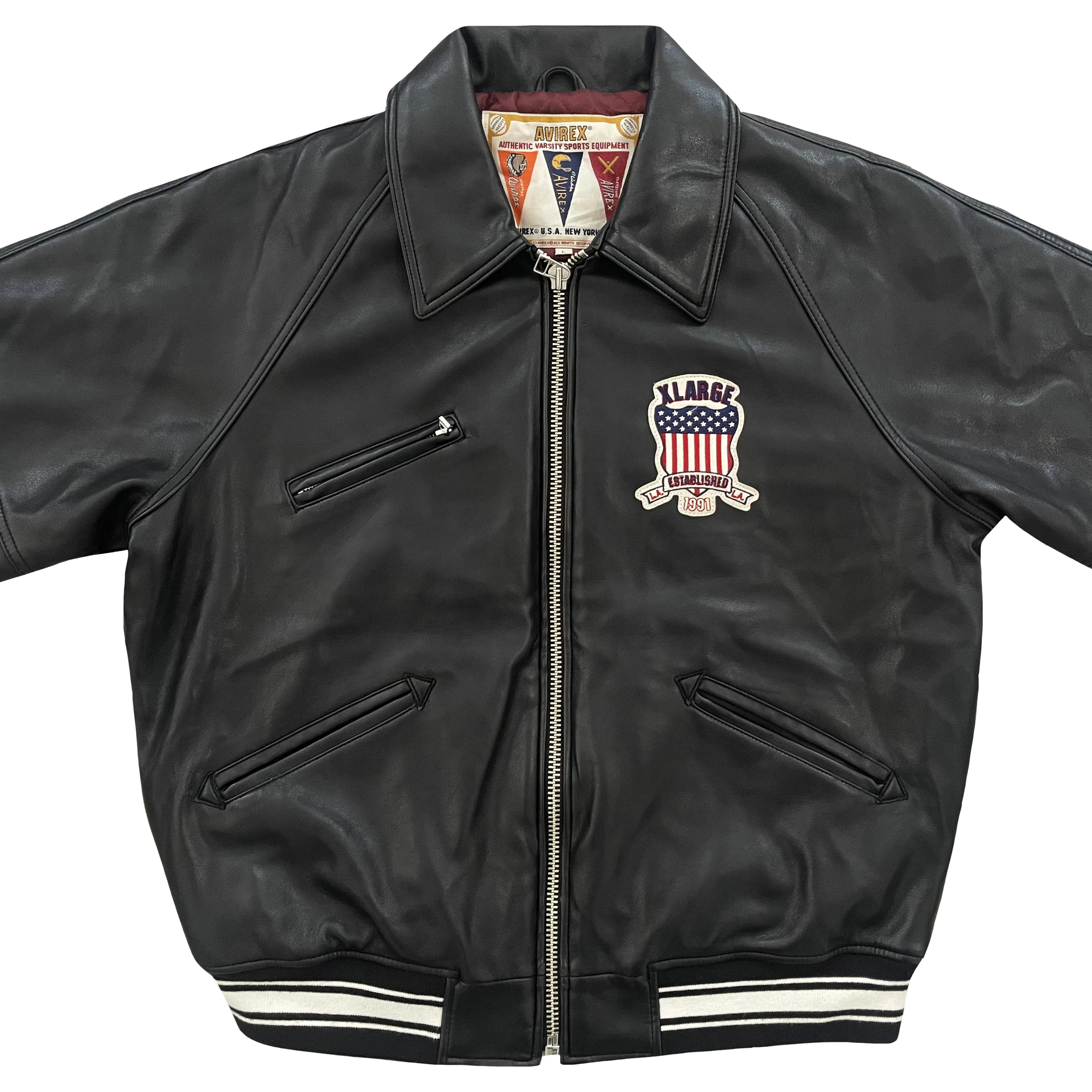 Vintage Avirex Leather Varsity Jacket