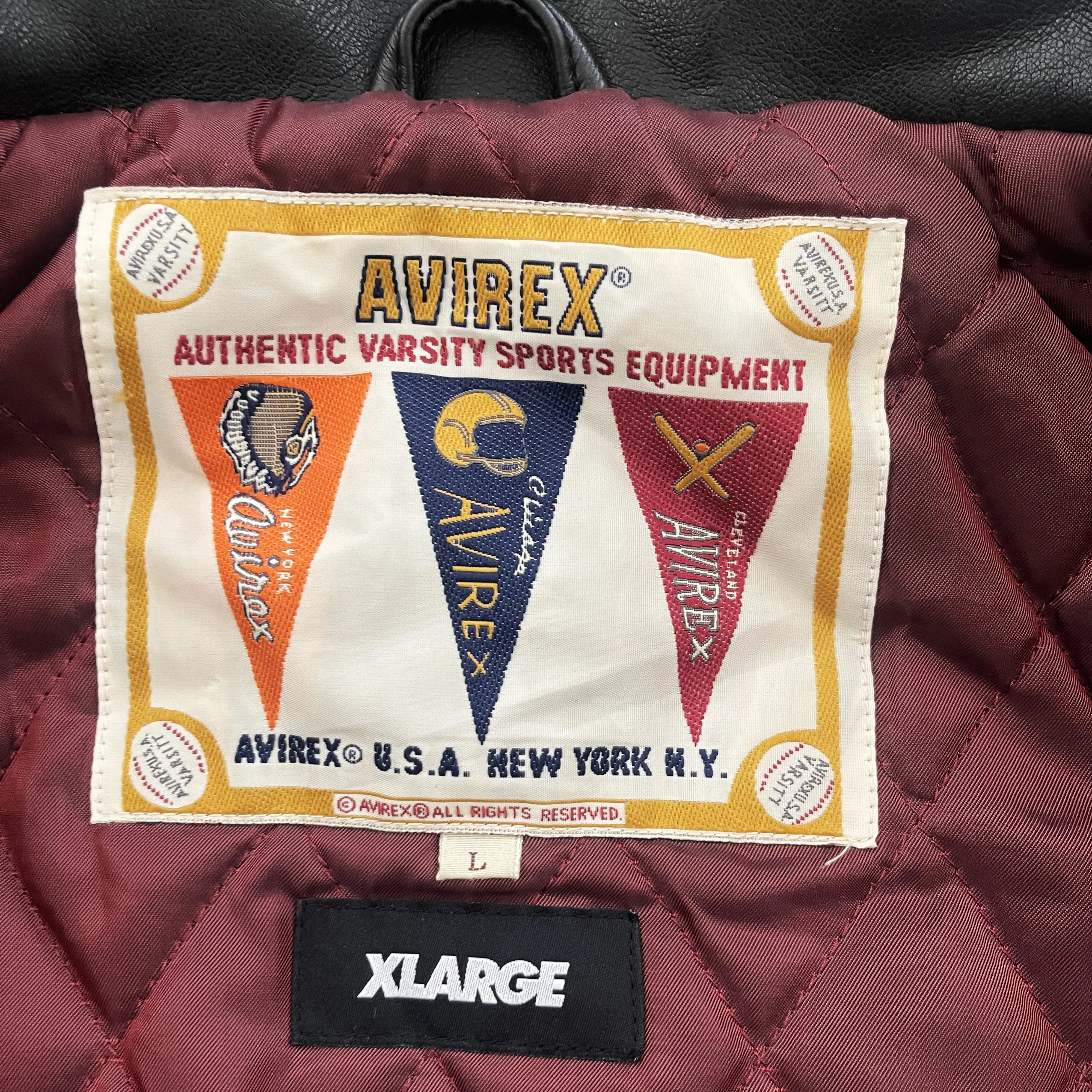 Vintage Avirex Leather Varsity Jacket