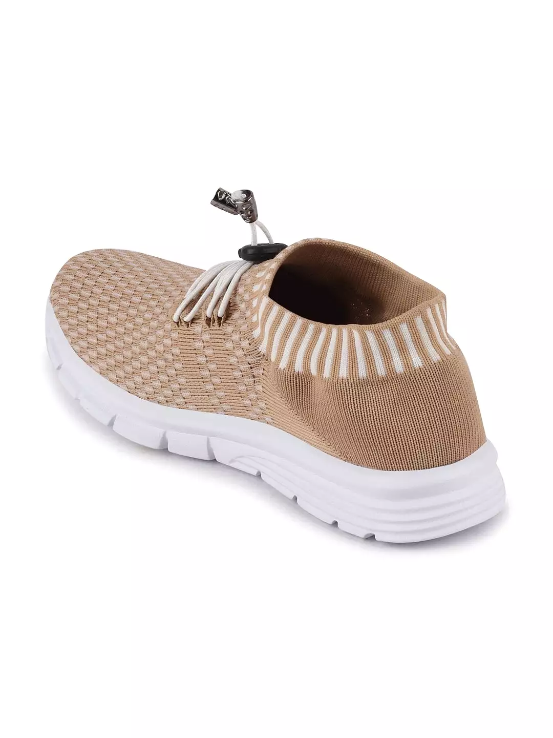 Women Beige Sports Lace-Up Outdoor Running Shoes