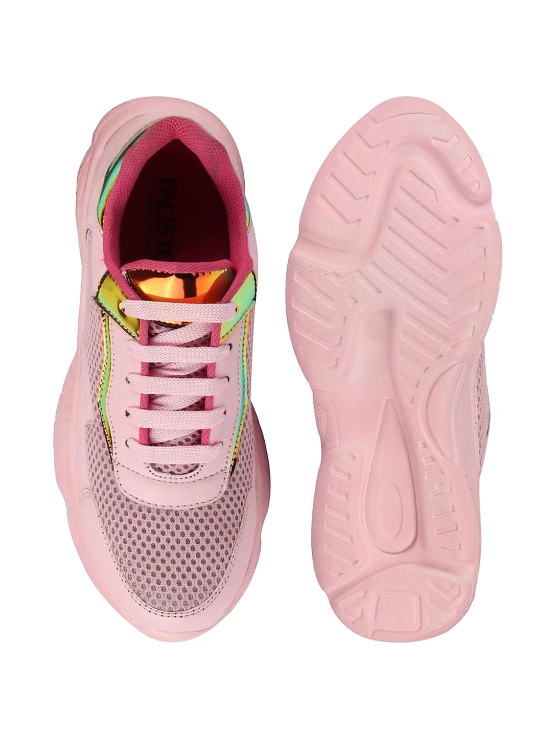 Women Pink Sports & Outdoor Lace Up Running Shoes